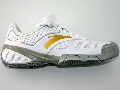 NEW ANTA WHITE / GOLD FENCING SHOES
