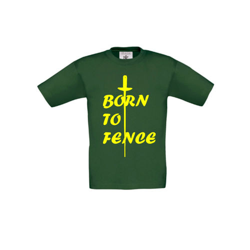 T-SHIRT BORN TO FENCE GREEN-YELLOW